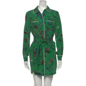 Derek Lam 10 Crosby, Kelly green silk dress, size 0